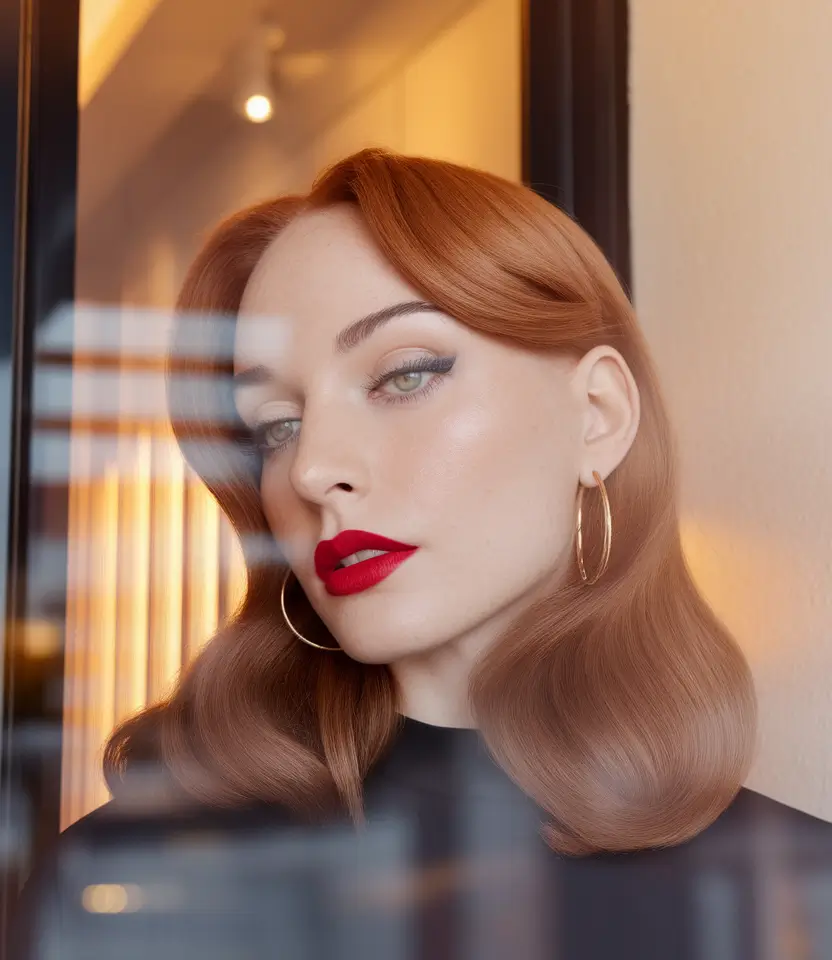 Fall Hair Color Trends for September 2025 Polished Copper Waves with Retro Elegance