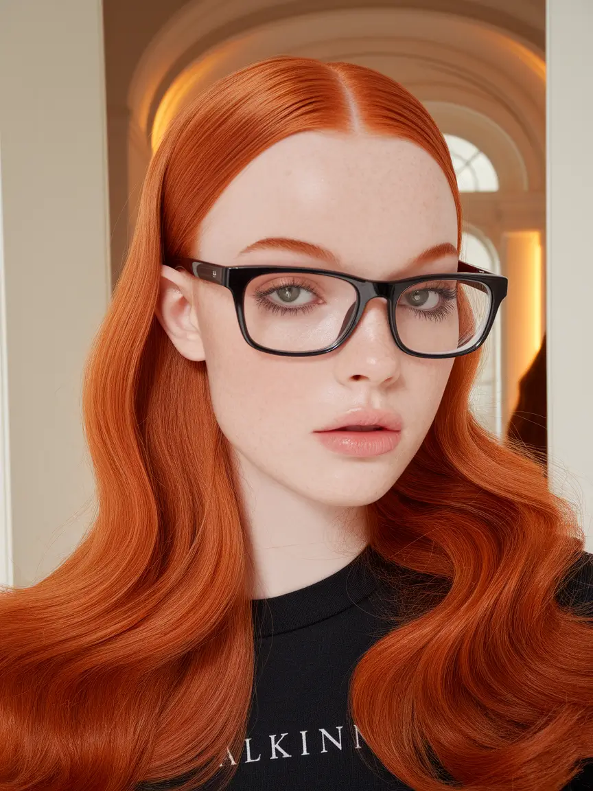 Fall Hair Color Trends for September 2025 Fiery Copper Waves with High Shine