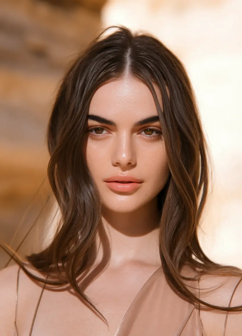Fall Hair Color Trends for September 2025 Neutral Chocolate Brown with Loose Texture