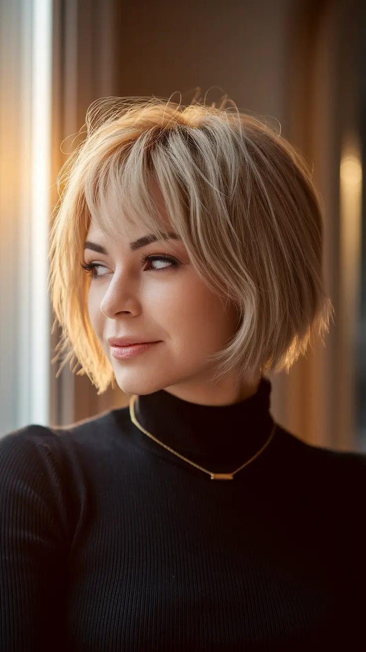 Fall Haircut Ideas for September 2025 Textured Pixie Bob with Choppy Fringe