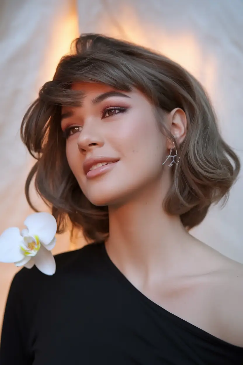 Fall Haircut Ideas for September 2025 Romantic Bob with Sweeping Bangs