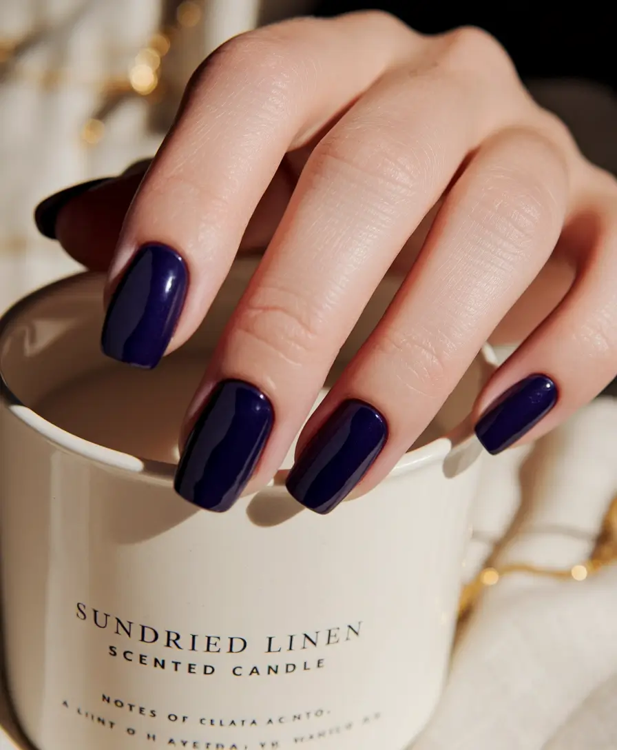 Fall Nail Art Ideas for September 2025 Inky Midnight Purple Elegance
