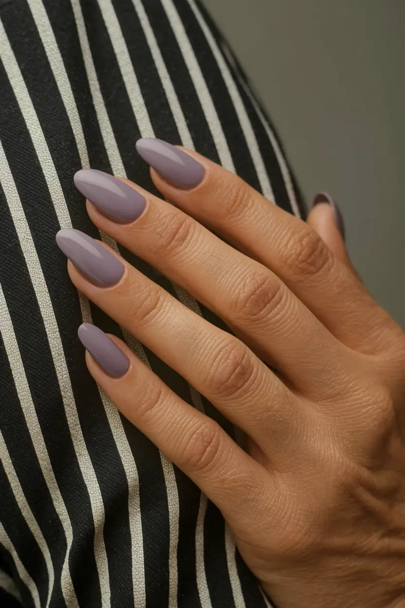 fall nails art ideas 2025 Sophisticated Lavender Elegance