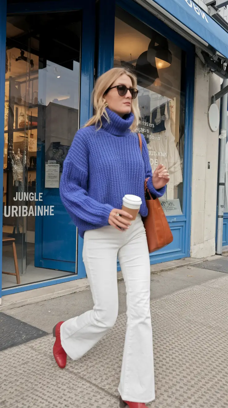 fall sweater outfits Royal Blue Stroll