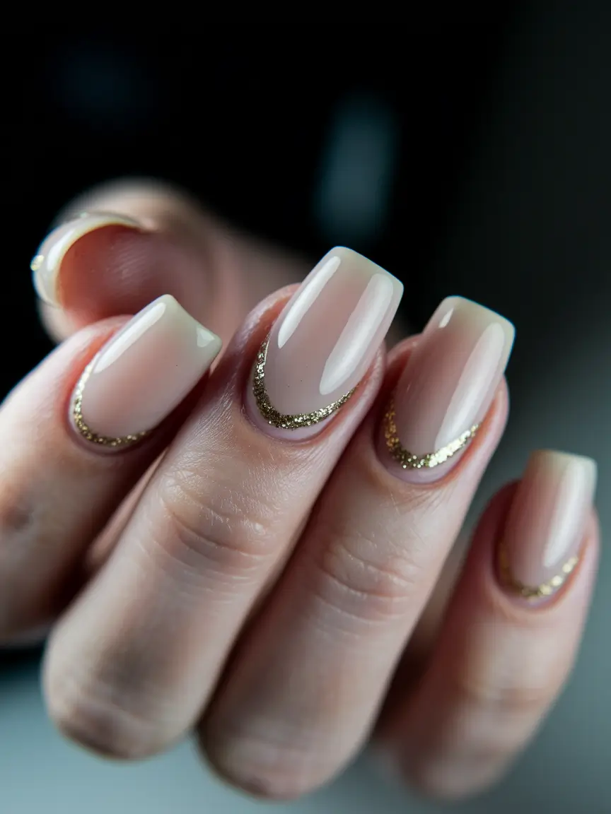 fall wedding nails guest Golden Crescent Minimalism