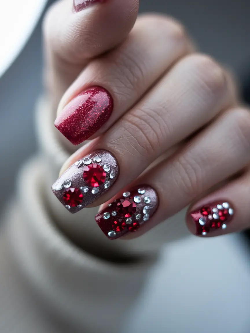 fall wedding nails bride Ruby Statement Drama