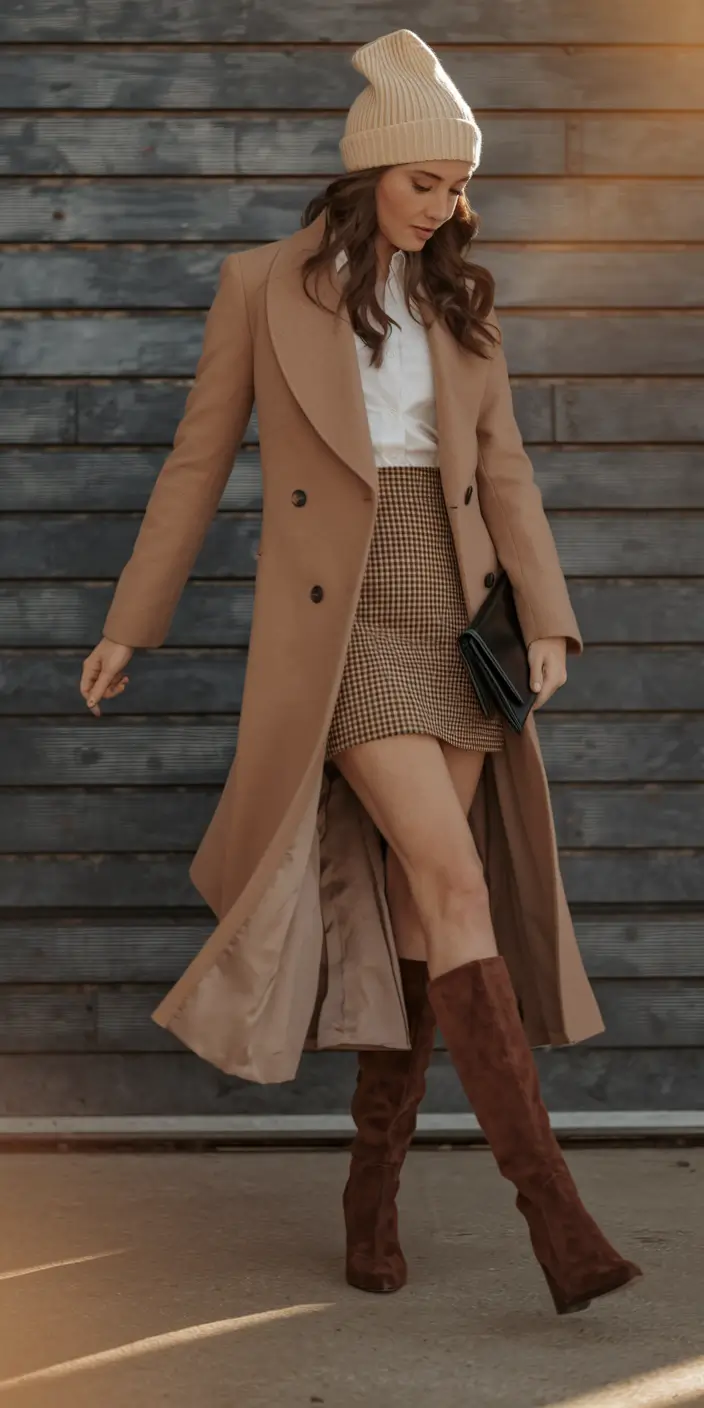 Women's clothing Classic Camel with a Twist