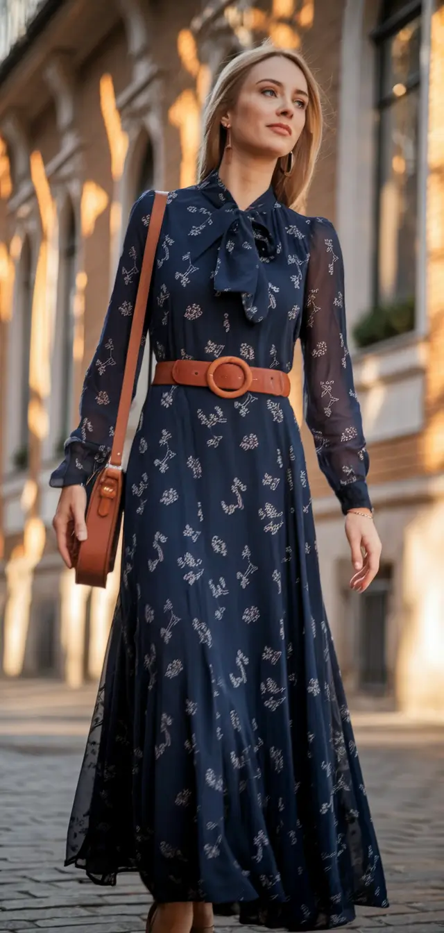 Women's clothing Vintage Navy Charm