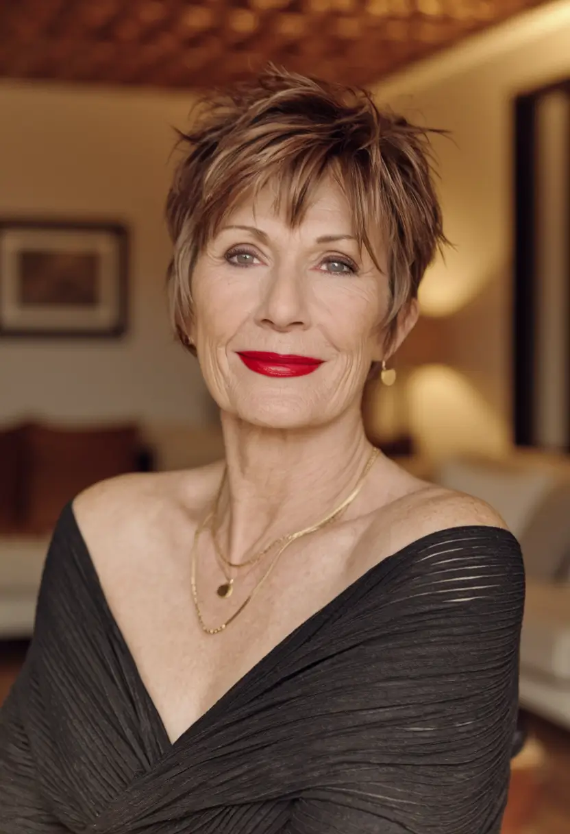 Gorgeous Fall Hairstyles for Women Over 40 Edgy Short Mullet-Inspired Pixie