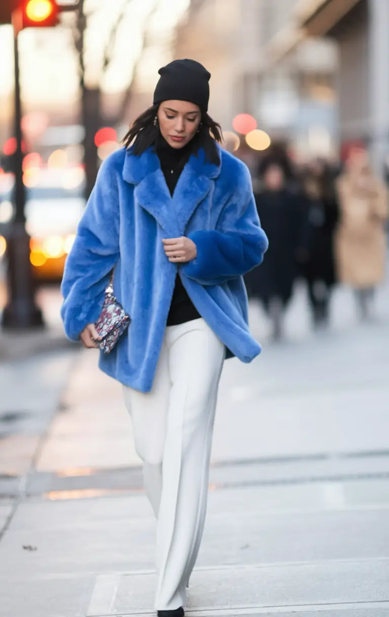 fall winter outfits aesthetic Electric Blue Confidence