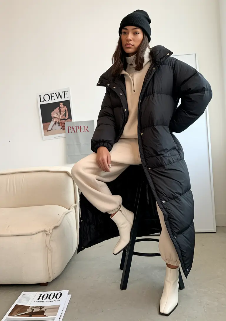 fall winter outfits casual Sporty Luxe for City Winters
