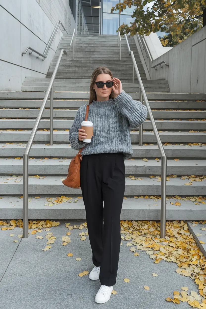 Layered Fall Outfits to Try in 2025 Relaxed Knit for Everyday Comfort