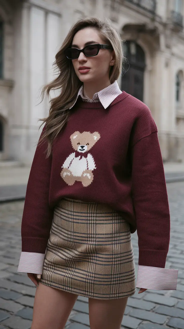 Layered Fall Outfits to Try in 2025 Preppy Playfulness in Autumn Tones