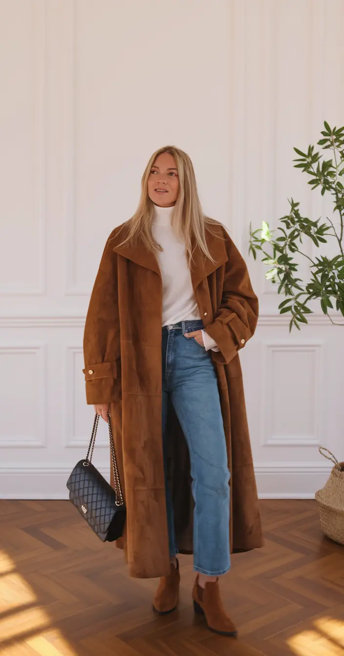 2025 Street style autumn Earth-Toned Layers for Effortless Warmth