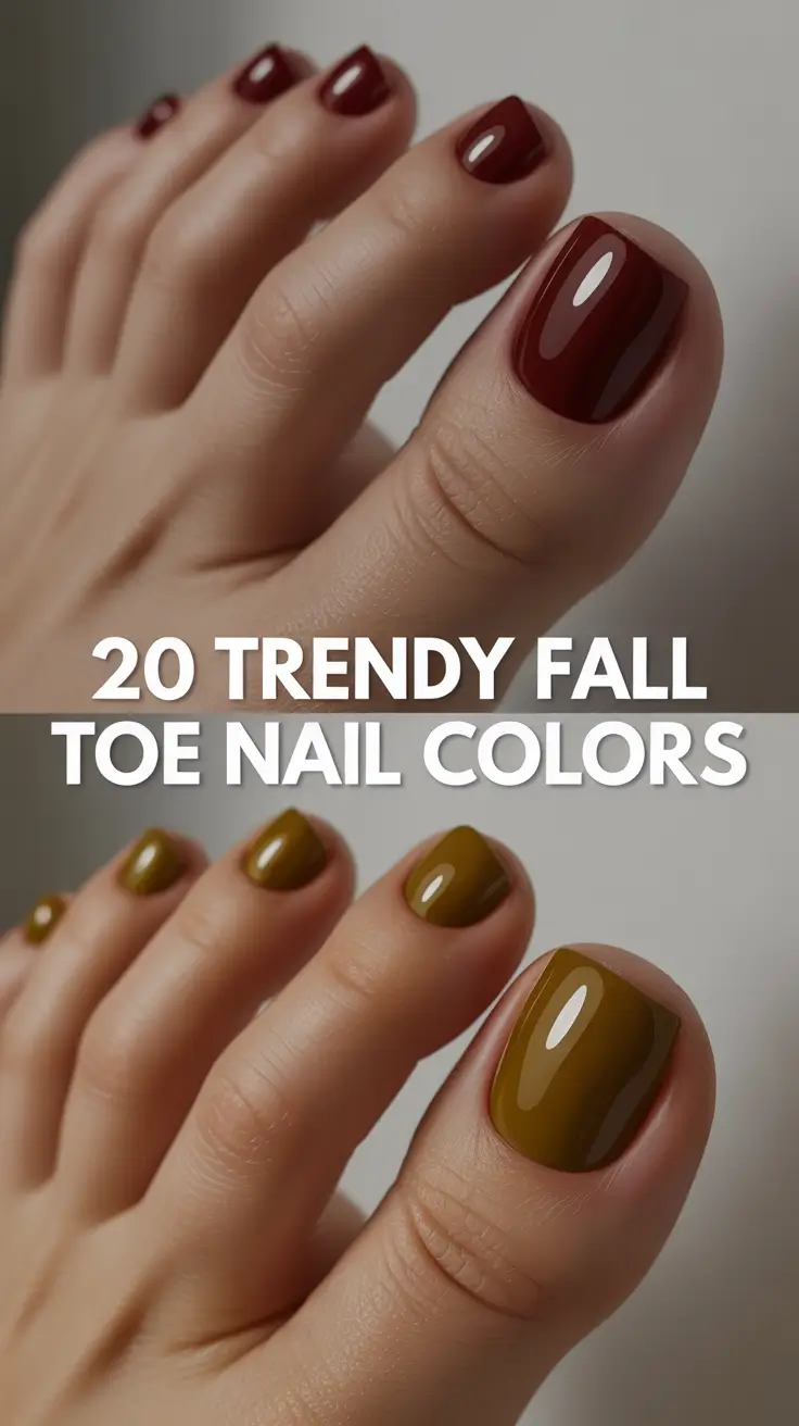 Trendy Fall Toe Nail Colors 2025: Fresh Autumn Pedicure Ideas and Designs