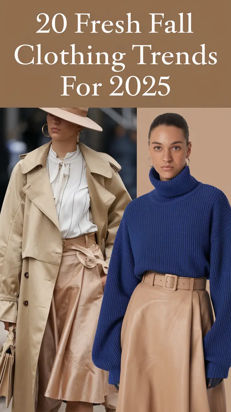 Fresh Fall Clothing Trends for 2025: Inspiring Women's Clothing & Color Palette Ideas