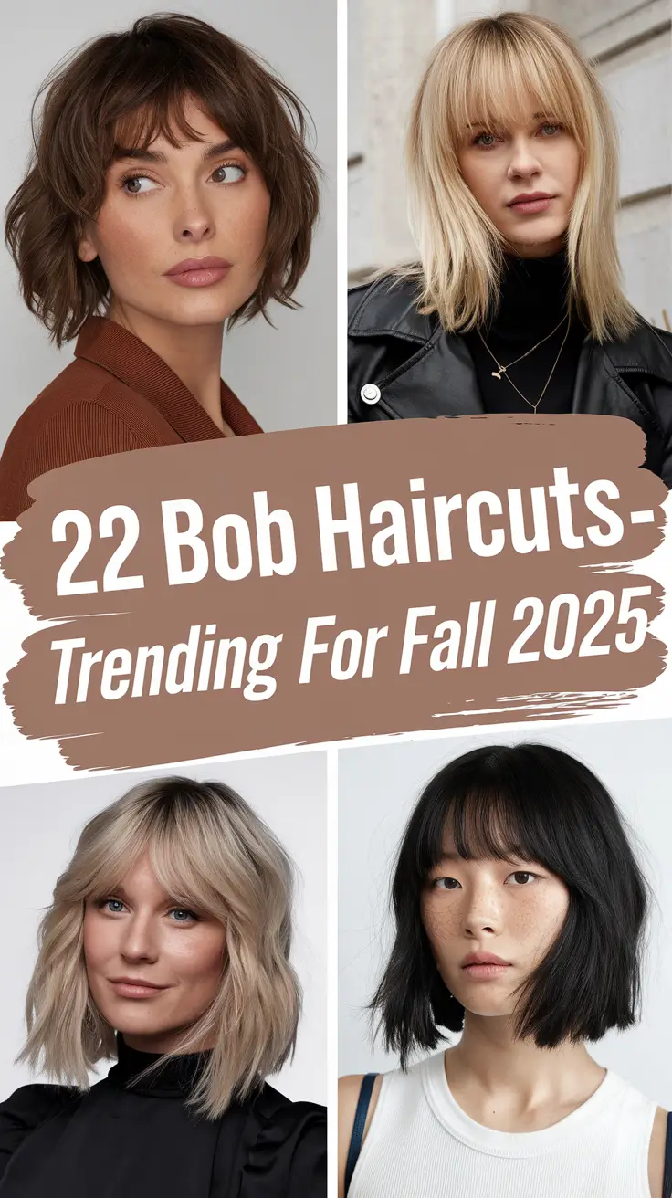 Bob Haircuts – Trending for Fall 2025: Cute, Chic & Stacked Styles