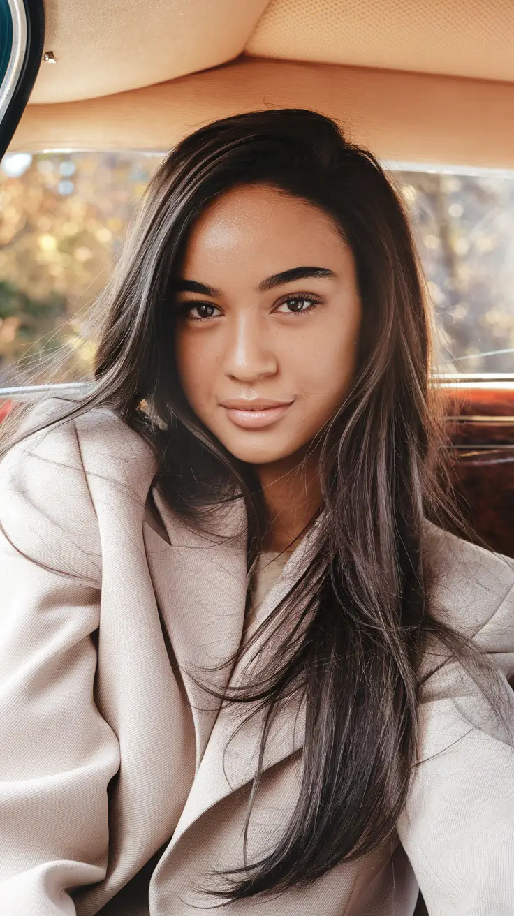 Rich Dark Brown Hair Colors for Fall 2025 Glossy Dark Espresso with Natural Length