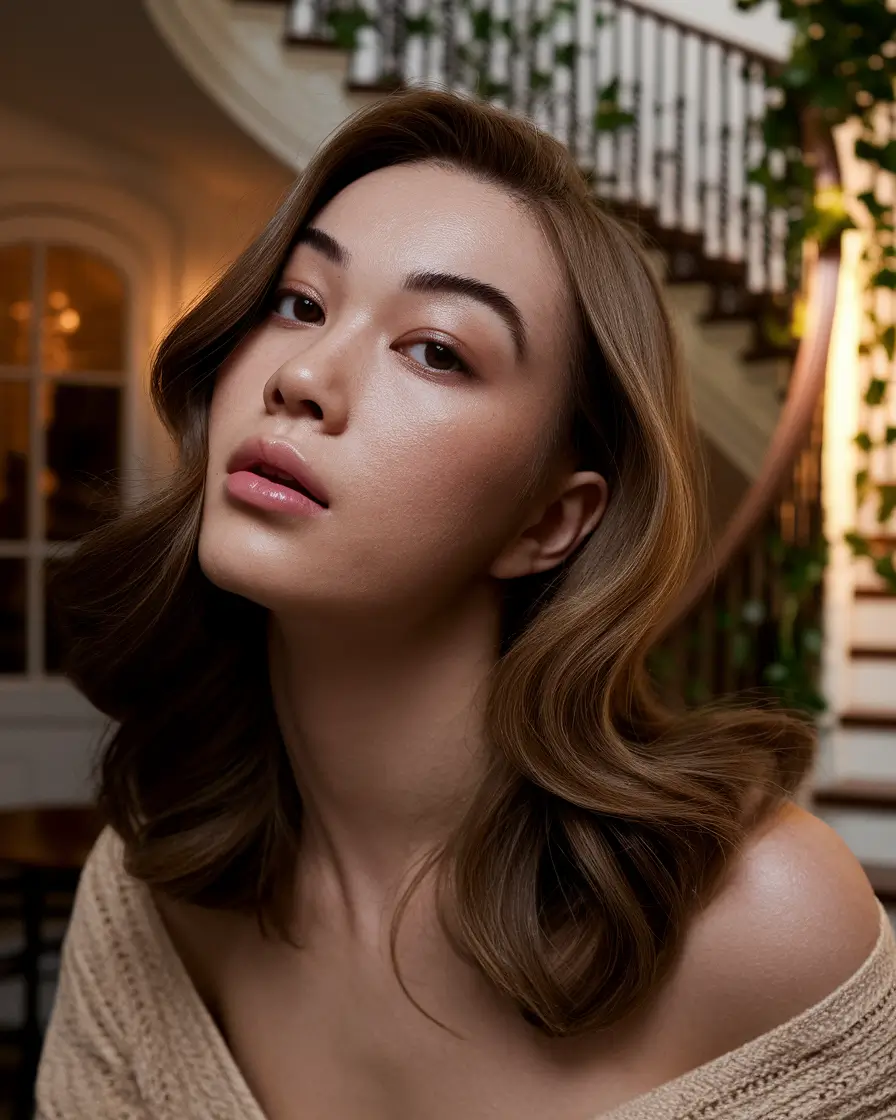 Rich Dark Brown Hair Colors for Fall 2025 Soft Balayage with Golden-Toned Waves
