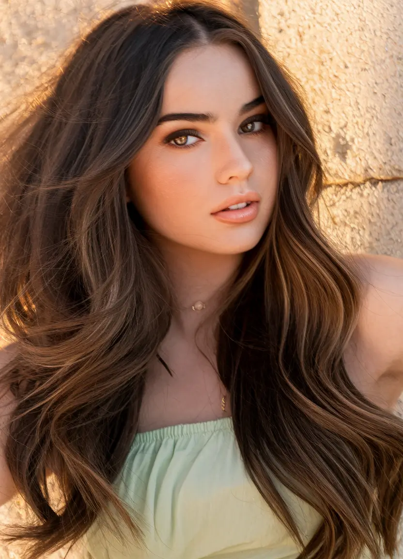 Rich Dark Brown Hair Colors for Fall 2025 Honey-Tipped Balayage Brunette