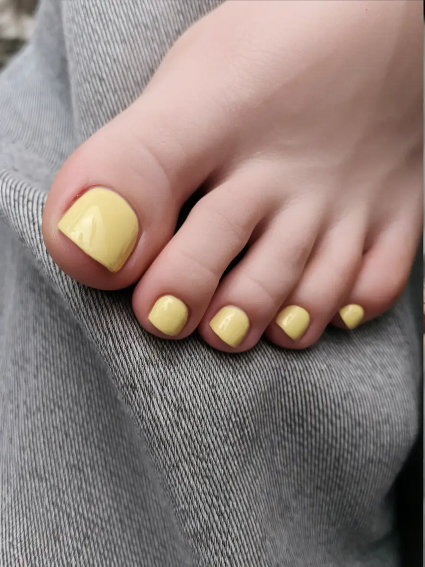 September toe nails ideas 2025 Lemon Sorbet Yellow, Revisited