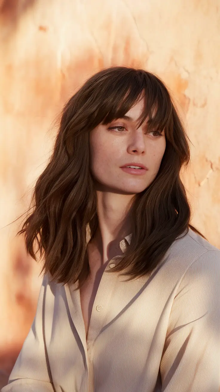 fall haircut curtain bangs Classic Curtain Bangs