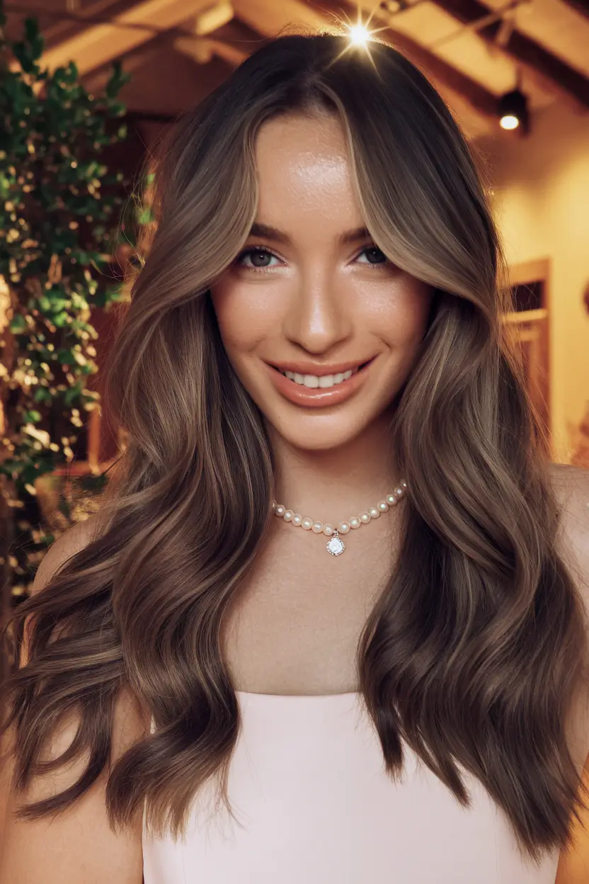 2025 Velvet Mocha with Subtle Curtain Highlights