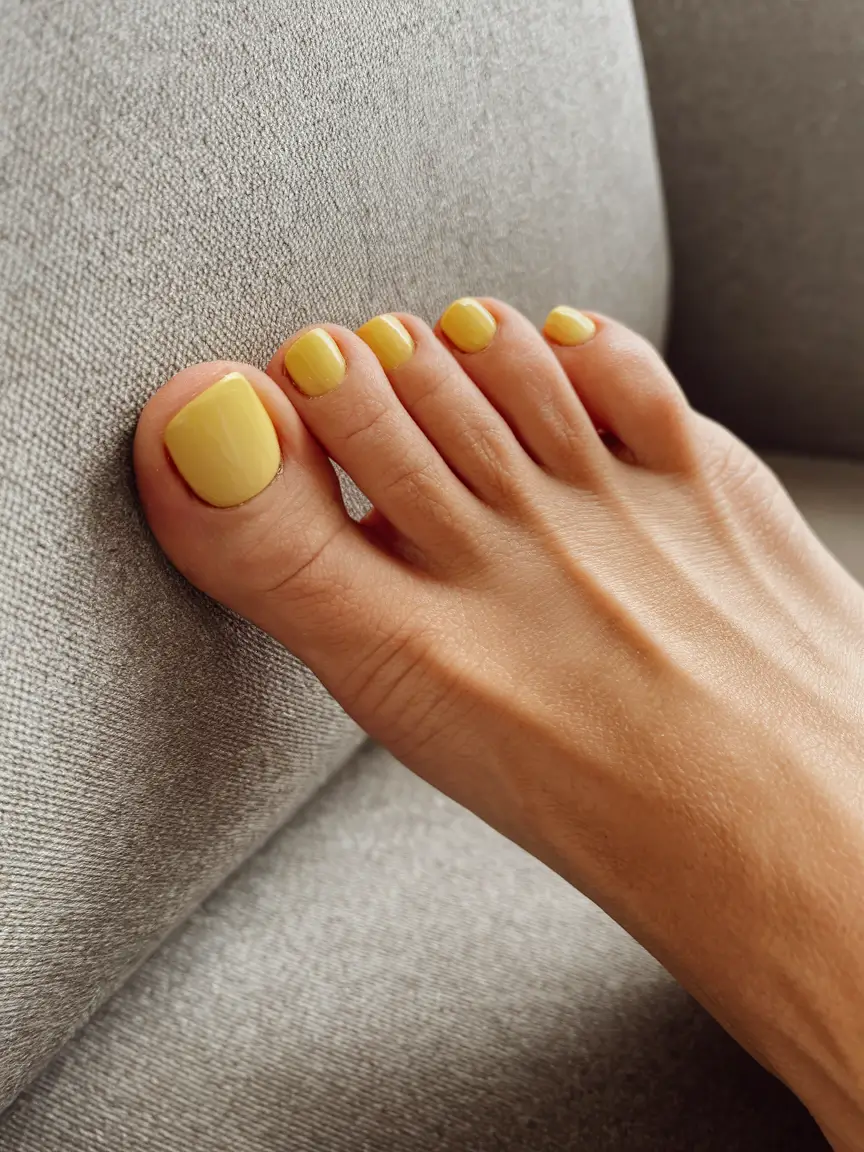 fall toe nail colors autumn Minimalist Mustard Yellow
