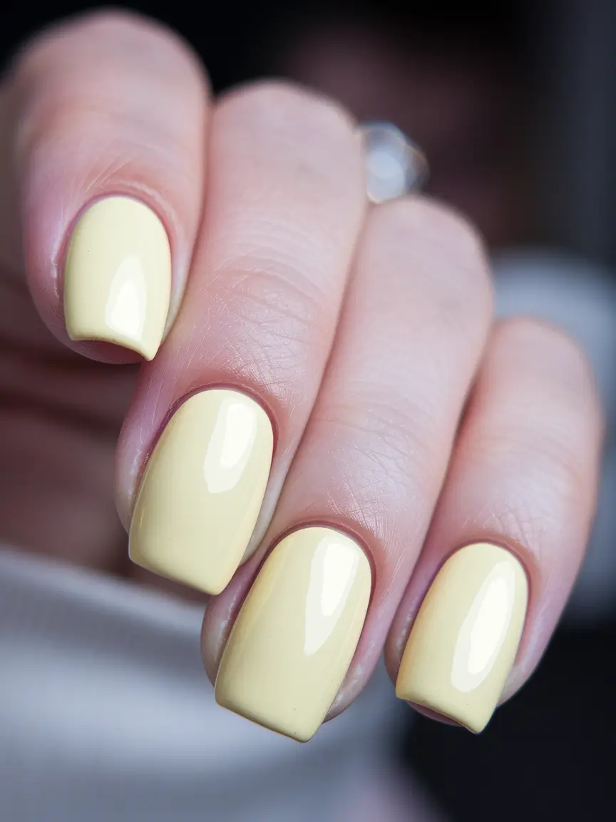 fall/winter nails colors Buttercream Yellow