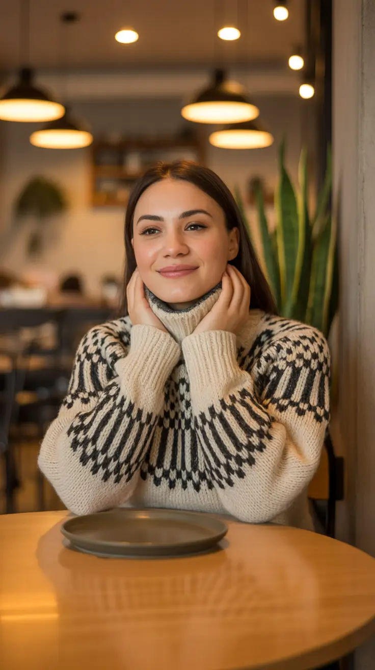 comfy winter outfits ideas 2025 2026 Nordic Knit Comfort