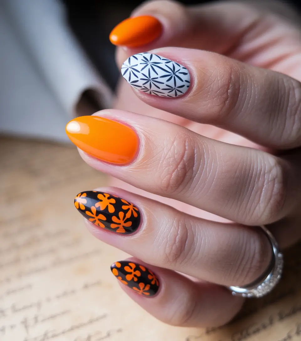 october-nails-halloween-floral