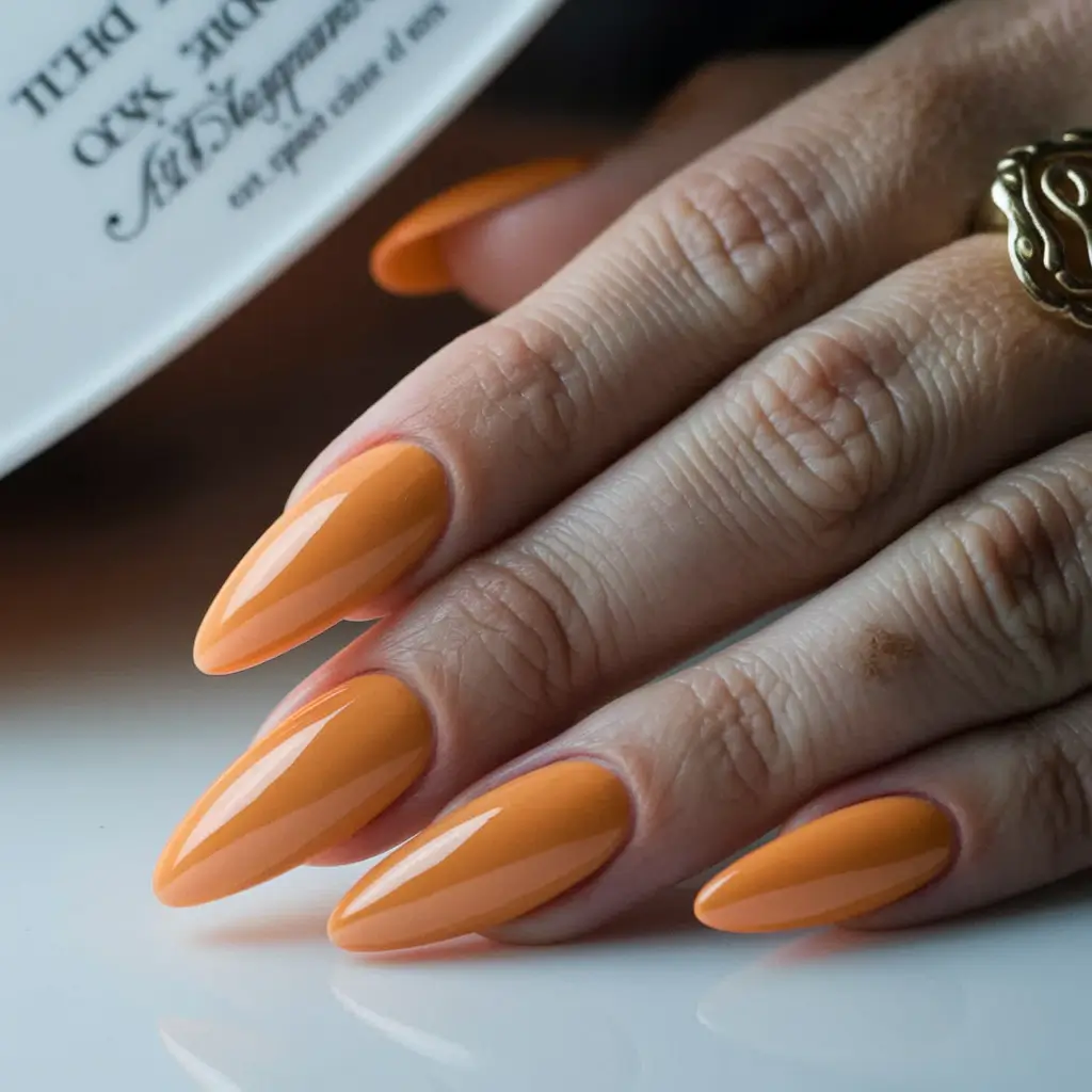 october-nails-almond-pumpkin