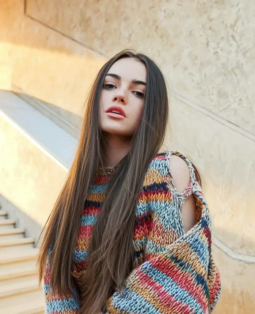 chestnut long layers october hair color brunettes