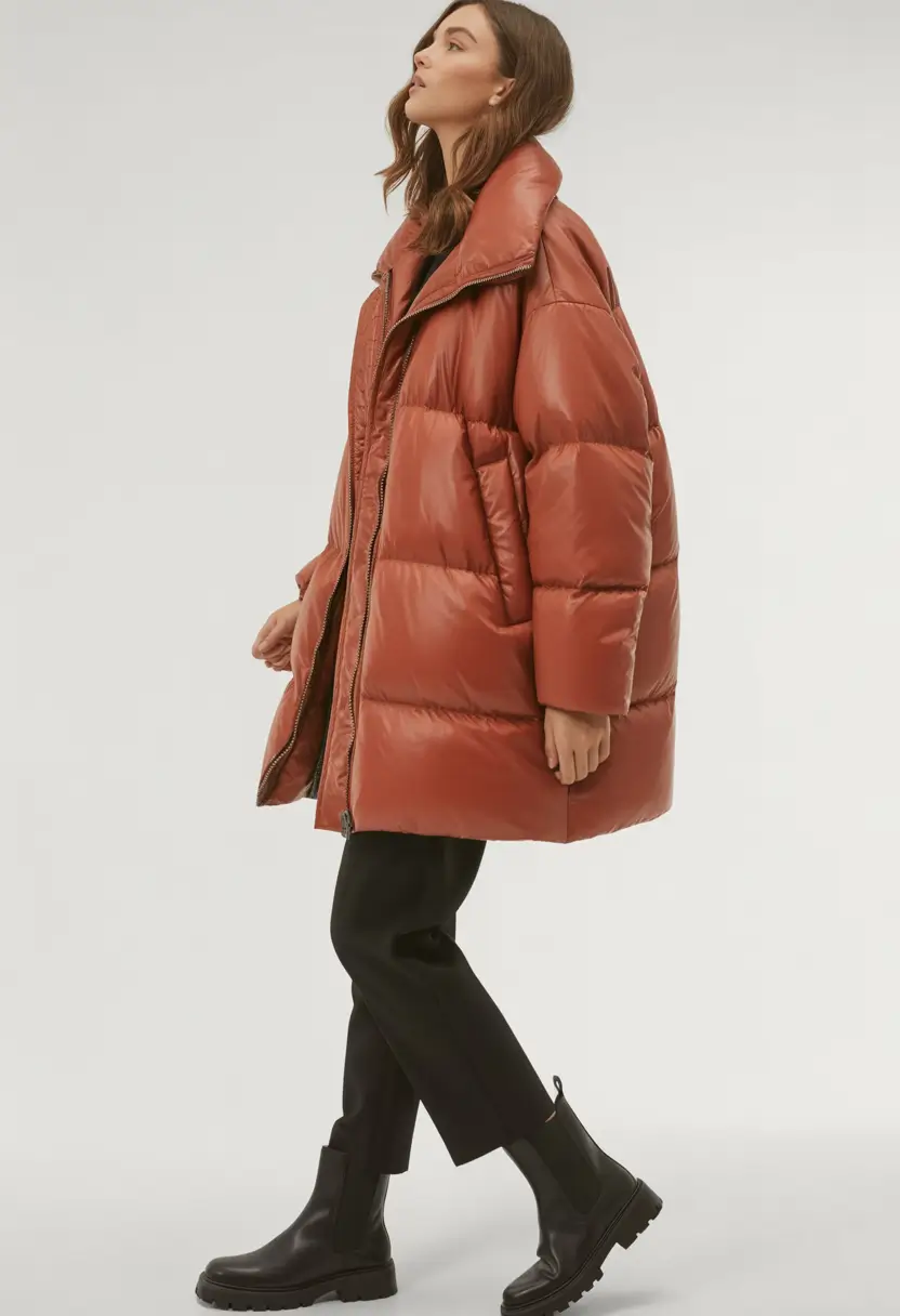cute winter outfits for women Rusty Puffer Minimalism