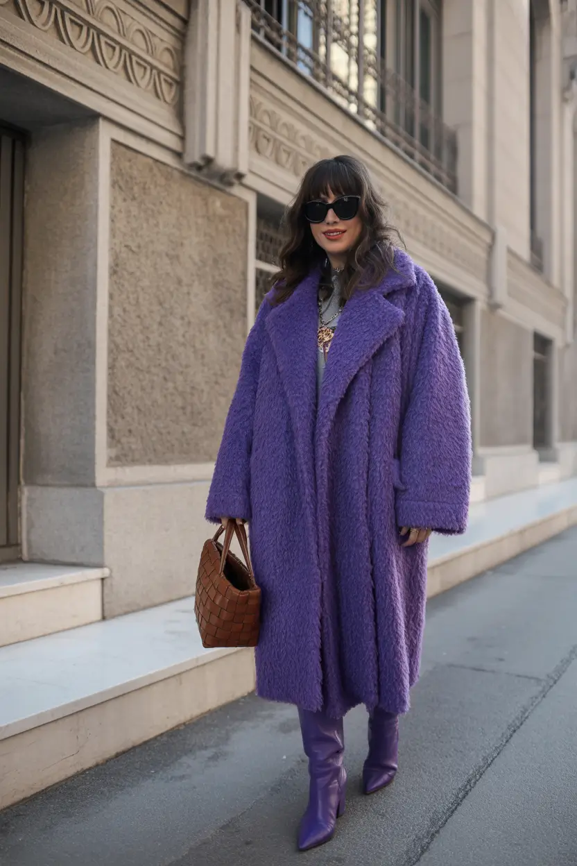 cute winter outfits aesthetic Lavender Luxe