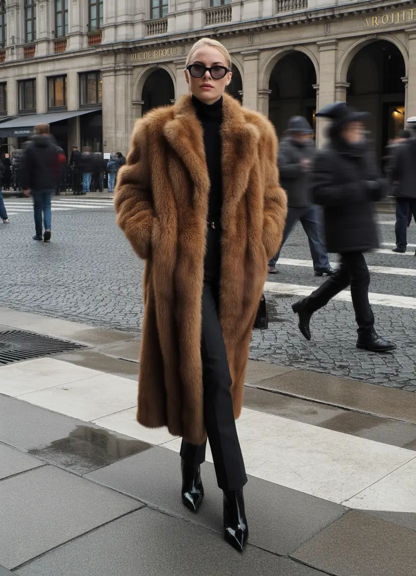 early winter outfits night Classic Fur Statement