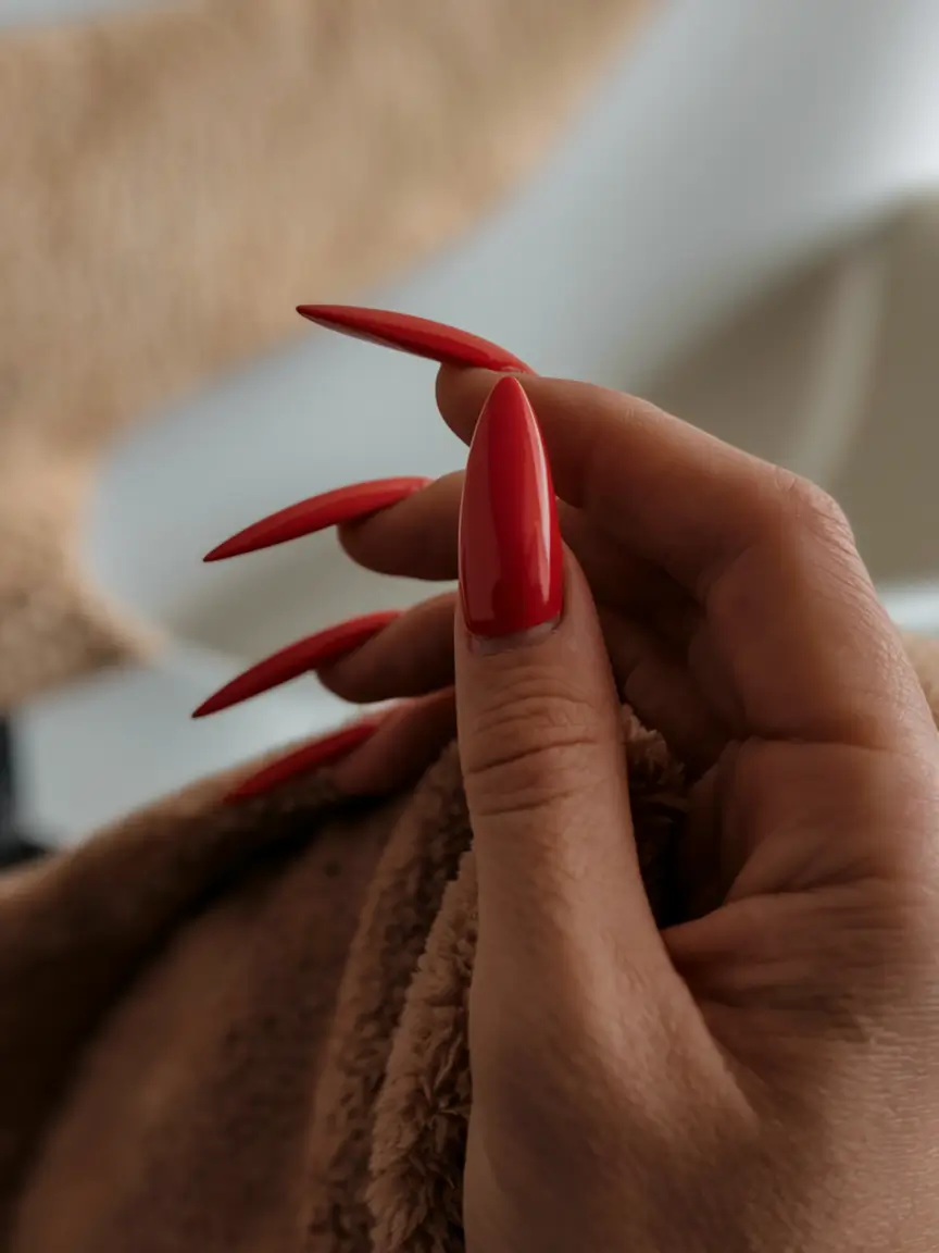 fall colors for nails 2025 Classic Crimson Drama