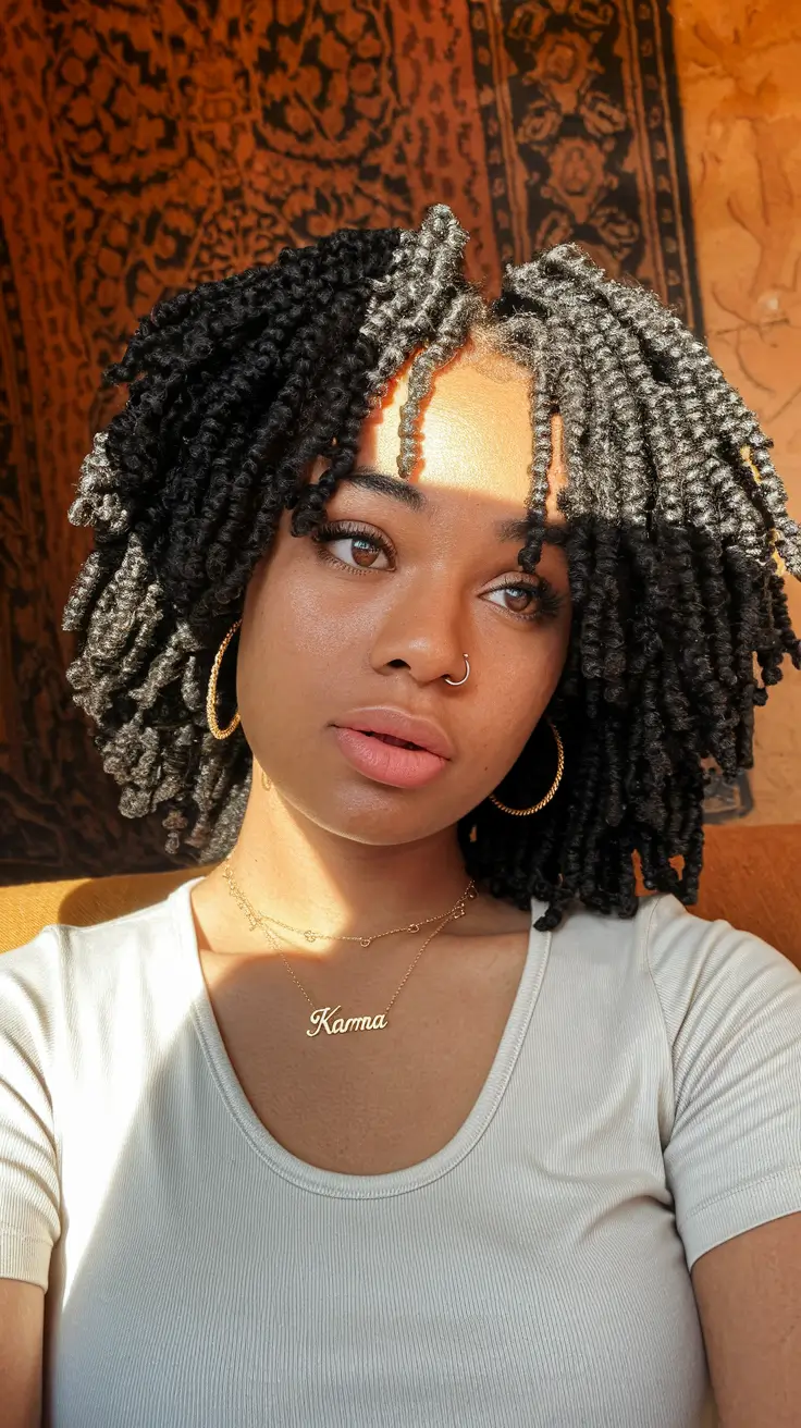 hairstyle black women fall Shoulder-Length Spring Twists