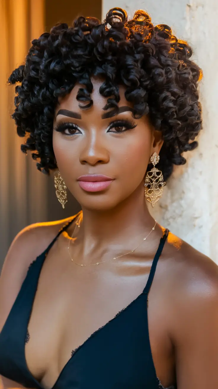fall hairstyle for black women Defined Spiral Curls