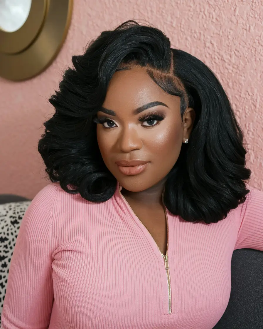 hairstyle black women fall Voluminous Side-Parted Waves