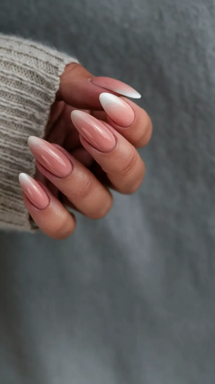fall ombre nails ideas Soft Gradient Nude Elegance