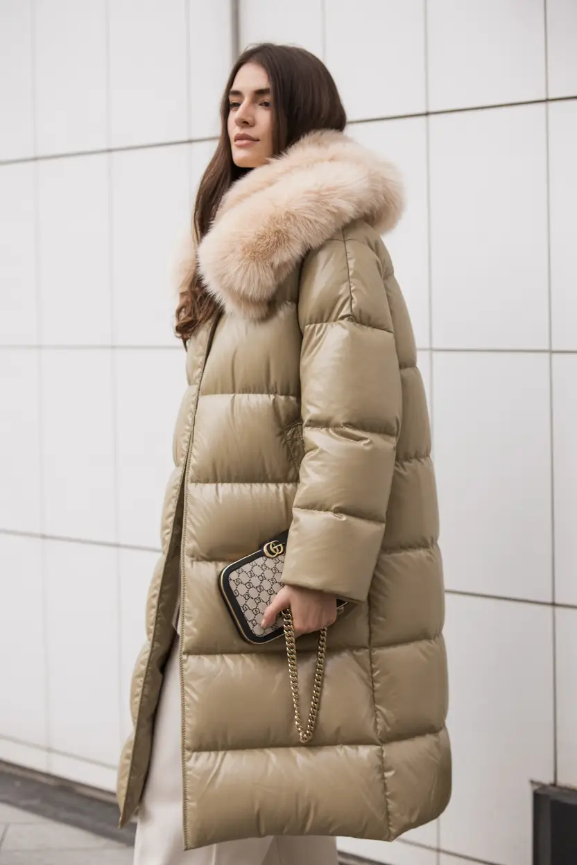 winter fashion inspo outfits Champagne Luxe Puff