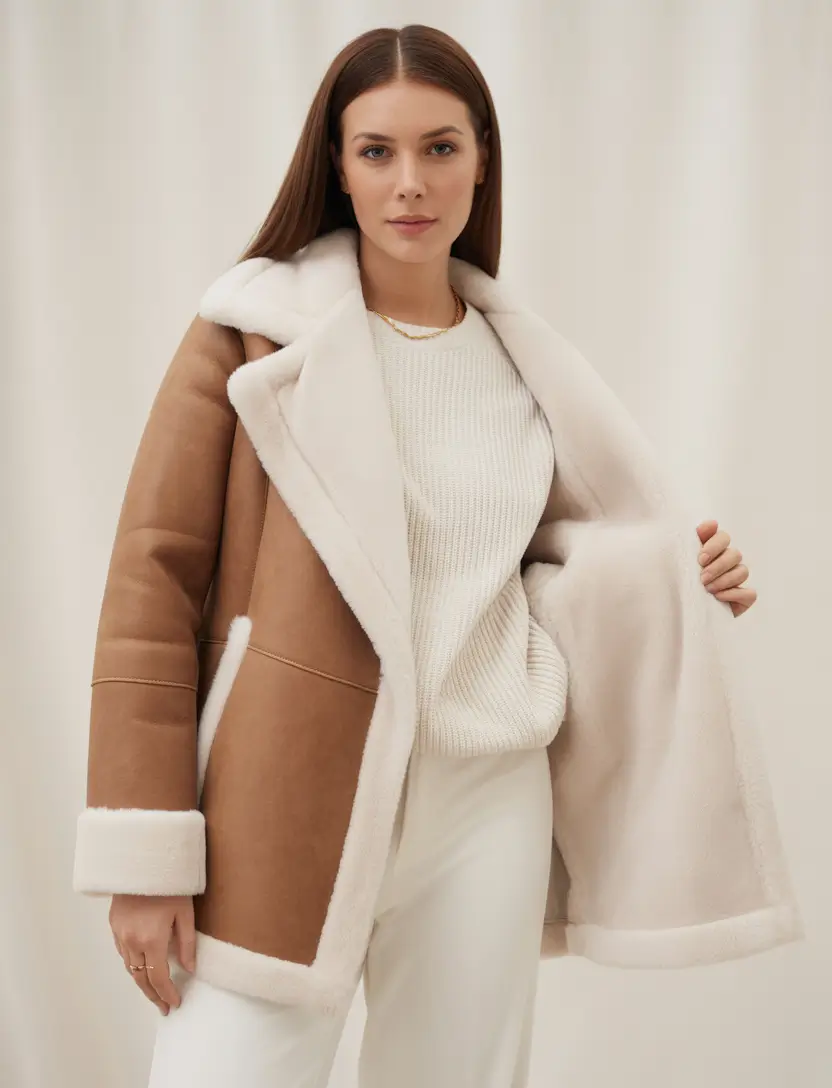winter fashion inspo outfits Cozy Neutral Shearling