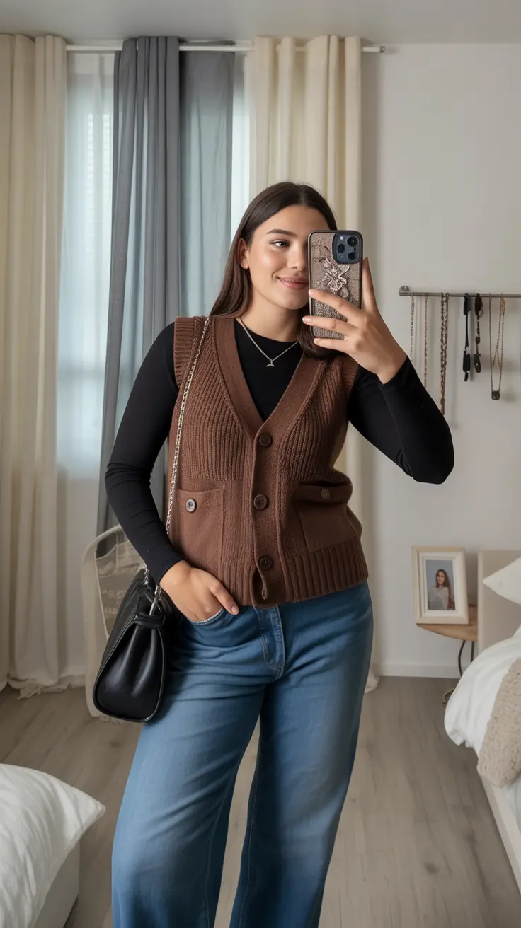 winter fashion inspo outfits Effortless Layers with a Retro Twist