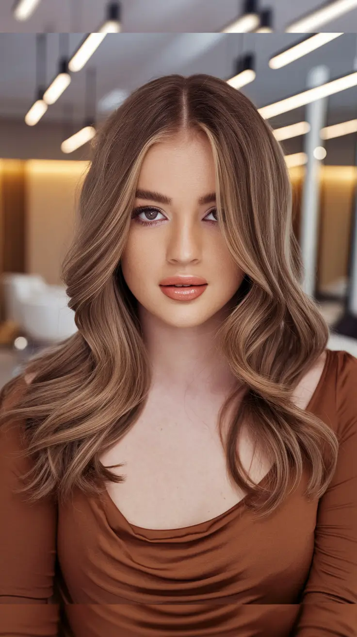 cute fall hairstyles straight hair Glossy Chestnut Waves