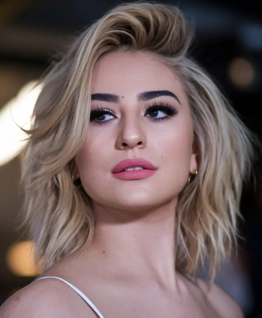 cute fall hairstyles for short hair Layered Blonde Shag