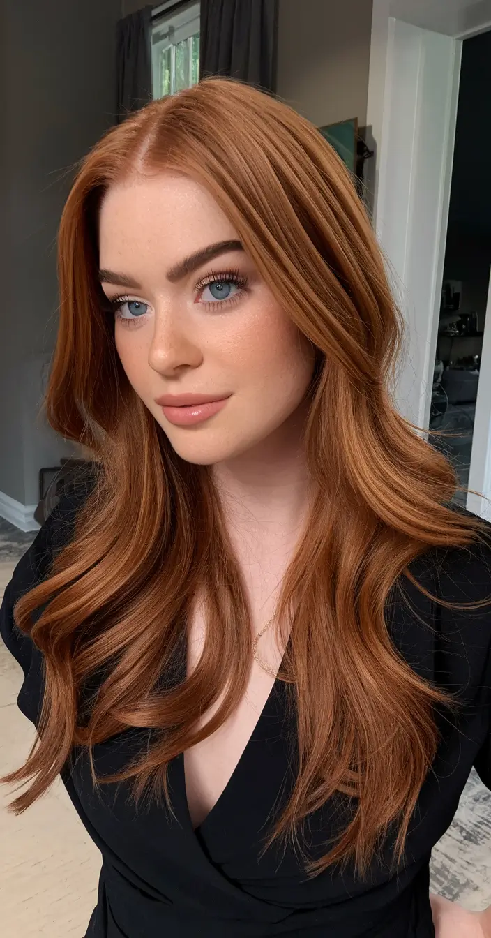 cute fall hairstyles for medium hair Soft Ginger Glow