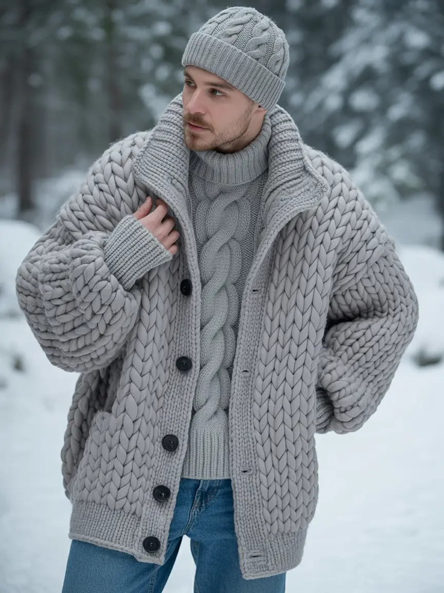 winter-outfits-men-aesthetic-Chunky-Knit-Comfort