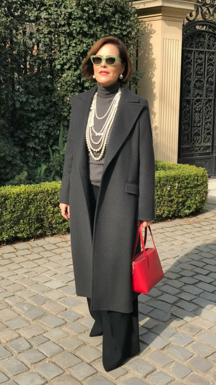 Modern Winter Outfits 2025 2026 for 50 Women Elegant Layers with a Pop of Red