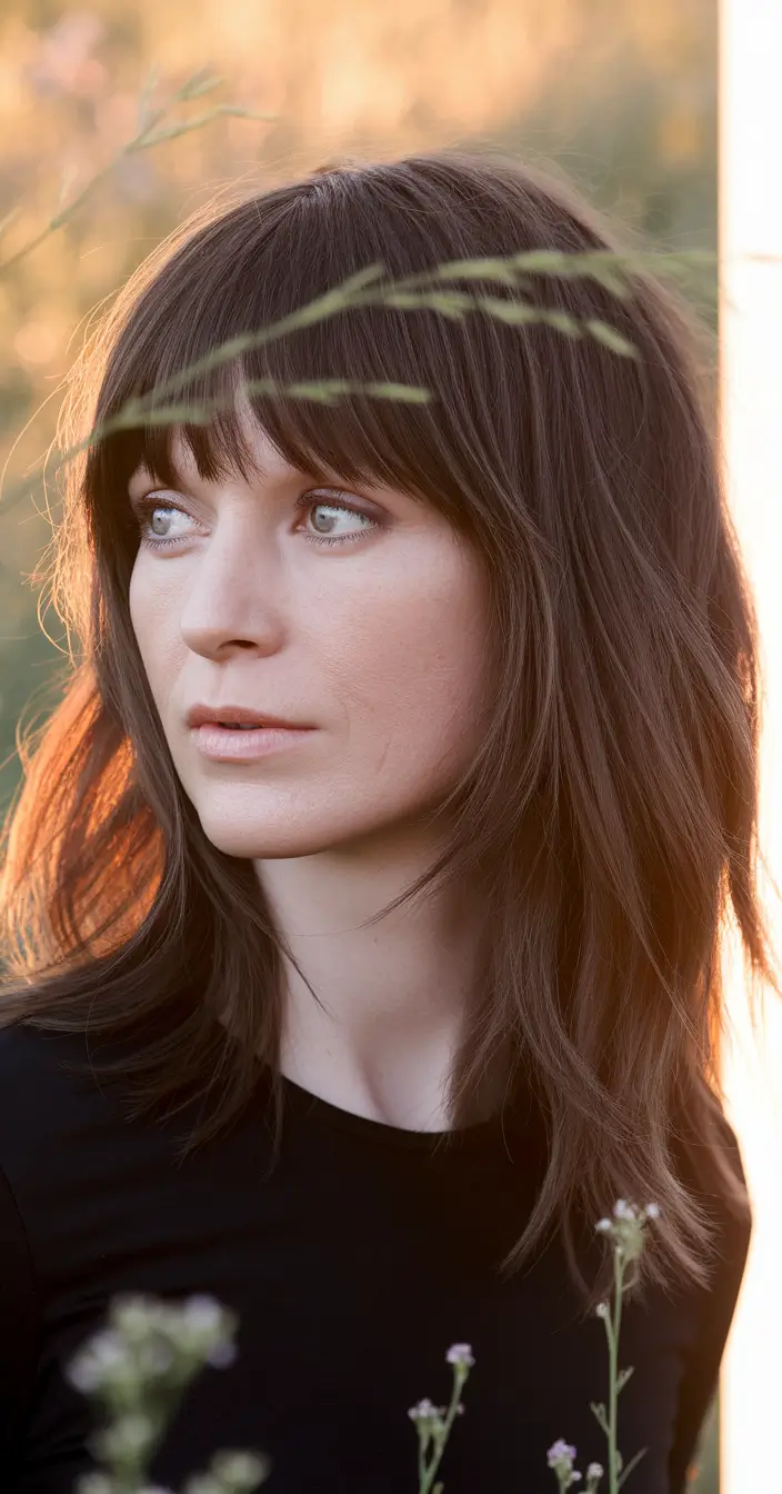 october-haircuts-inspo-for-fall-layered-chocolate-with-natural-fringe